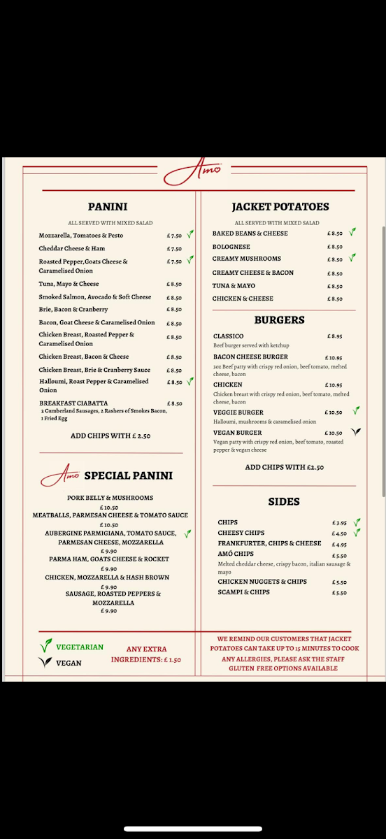 Menu Amo Cafe Bar Bistro-1